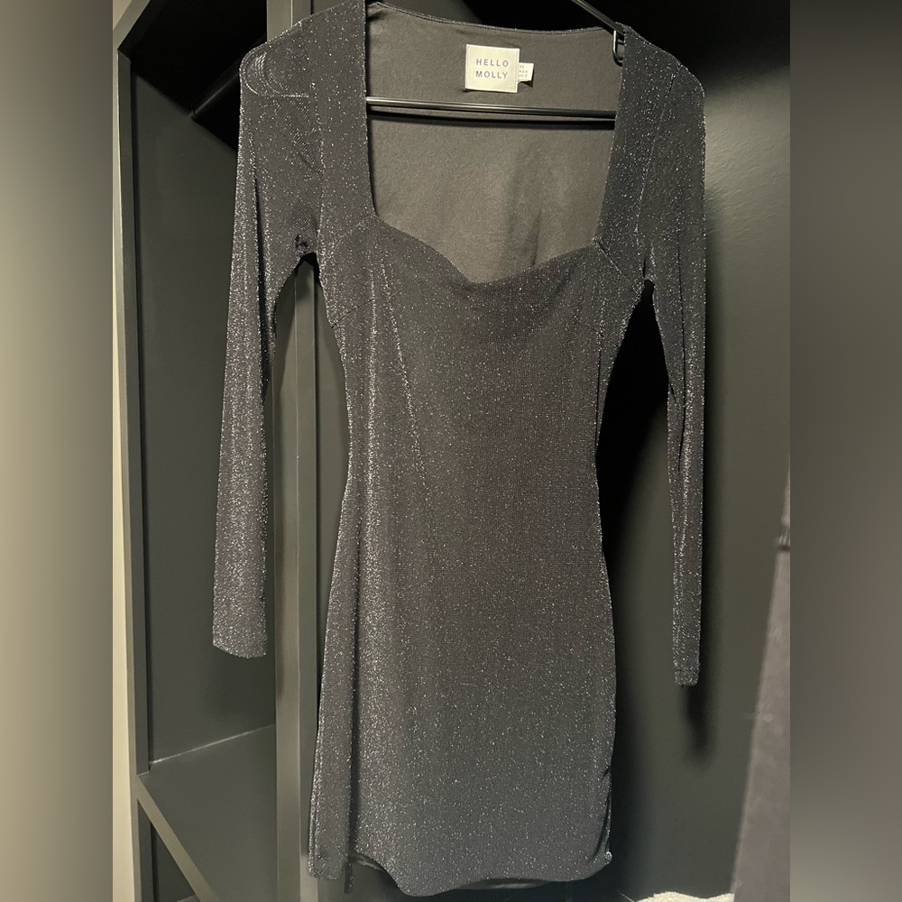 Hello molly black mini dress size xs